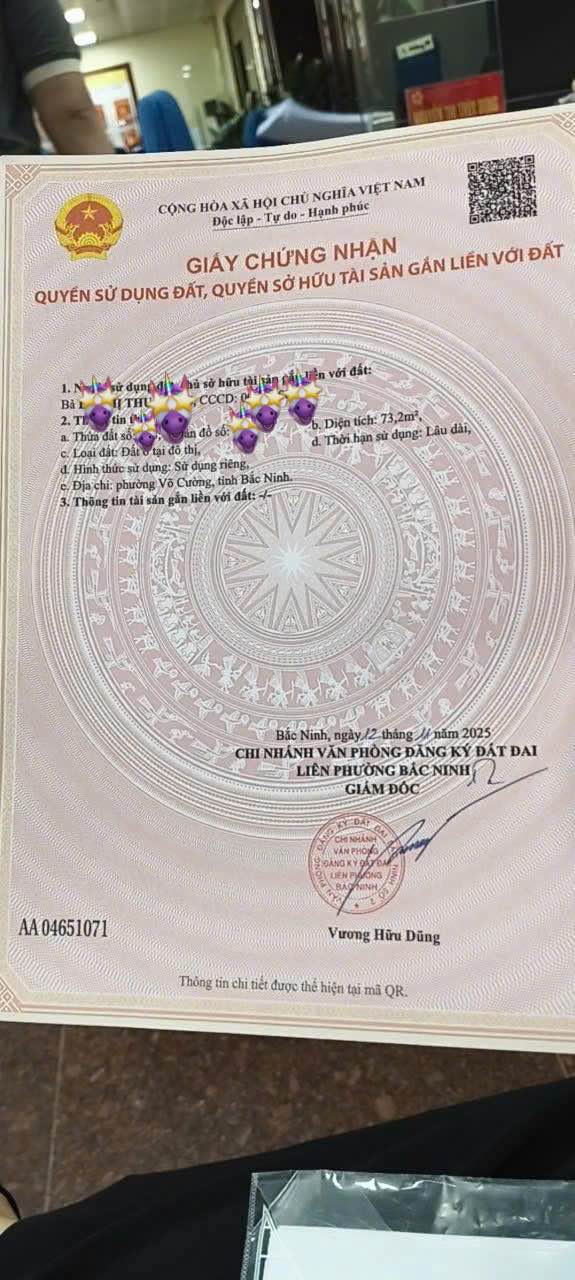 Đất nền Võ Cường Bắc Ninh 73m² giá 1.7 tỷ - Sổ hồng chính chủ!