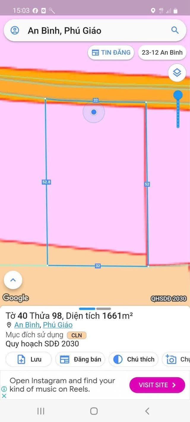 Bán đất An Bình, Phú Giáo, Bình Dương 1600m² giá 1.55 tỷ - Đầu tư lý tưởng!