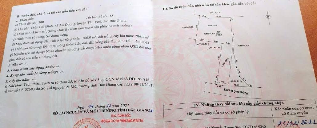 Đất thổ cư 400m² An Dương, Tân Yên giá chỉ 6xx triệu - Cơ hội đầu tư hấp dẫn!