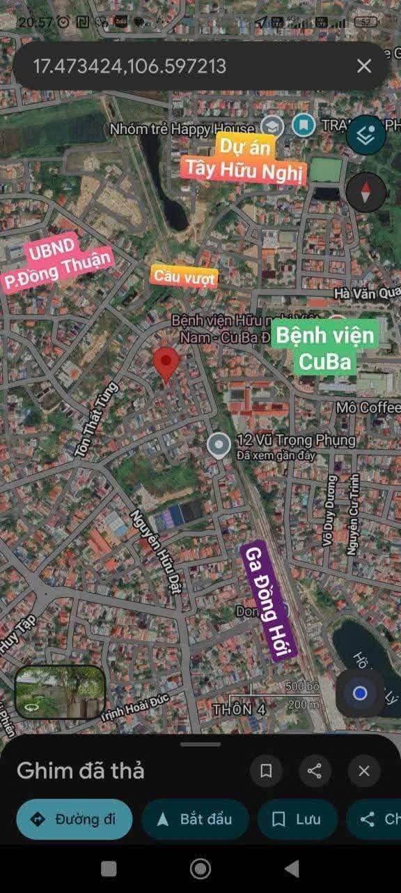 Lô đất ngõ 34 Vũ Trọng Phụng, Đồng Hới 104m² giá 1.5 tỷ - Vị trí trung tâm, tiện ích đầy đủ!