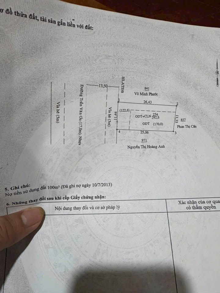 Đất mặt tiền kinh doanh Trần Văn Ơn, Thủ Dầu Một 292,6m² - Cơ hội đầu tư vàng!