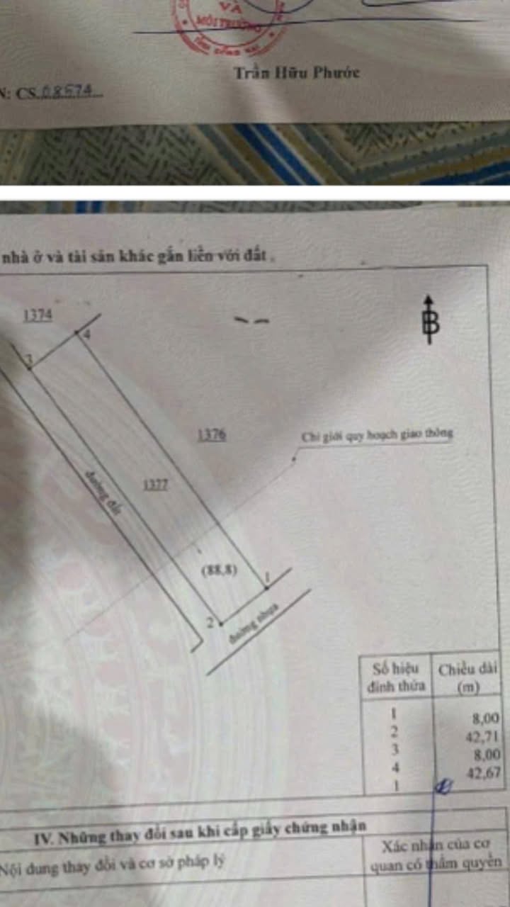 Đất thổ cư 336m² mặt tiền Trần Vĩnh Lộc - Kinh doanh thuận lợi!