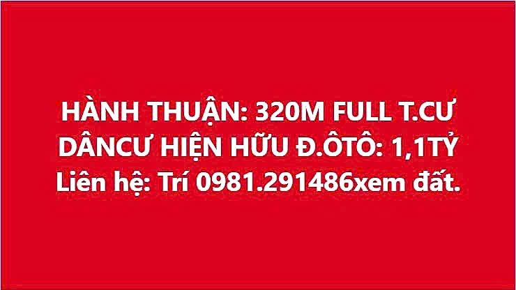 Đất thổ cư Nghĩa Hành 320m² giá chỉ 1,1 tỷ - Đầu tư sinh lời ngay!