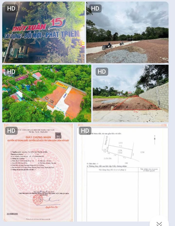 Đất nền Thuỷ Xuân Huế 110m² giá 1.6 tỷ - Vị trí không lụt, không mồ mã!