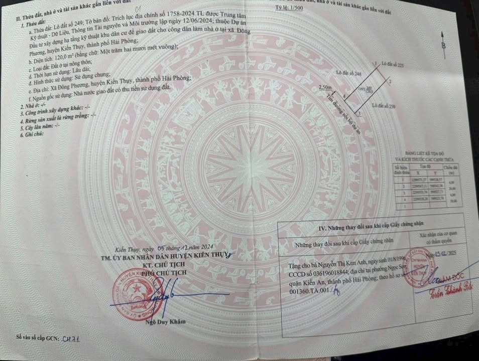 Đất nền TĐC Bà Cằng, Hải Phòng 120m² giá 7 tỷ - Cơ hội đầu tư tuyệt vời!