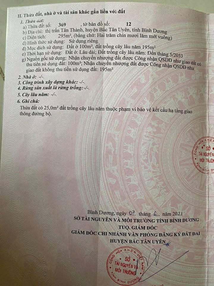 Đất mặt tiền Tân Thành 45 Bắc Tân Uyên 5m² giá 1.95 tỷ - Cần bán gấp để mua sắm Tết!