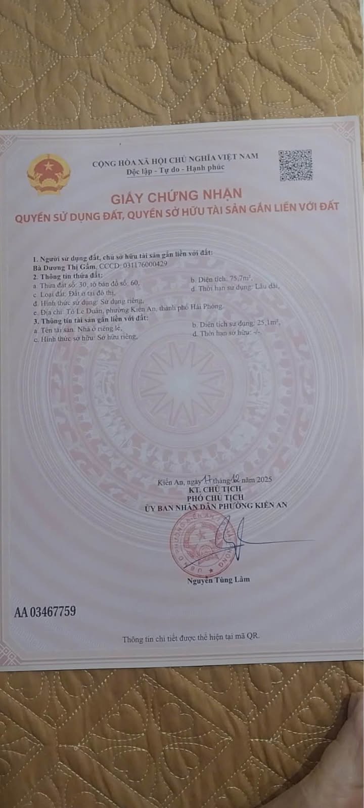 Đất chính chủ 75m² tại Hoa Khê, Quán Trữ - Giá chỉ 3 tỷ, vị trí thuận lợi!