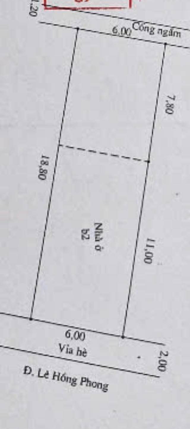 Nhà 2 tầng mặt phố Lê Hồng Phong, Hải Dương 113m² giá 7.154 tỷ - Đầu tư sinh lời ngay!