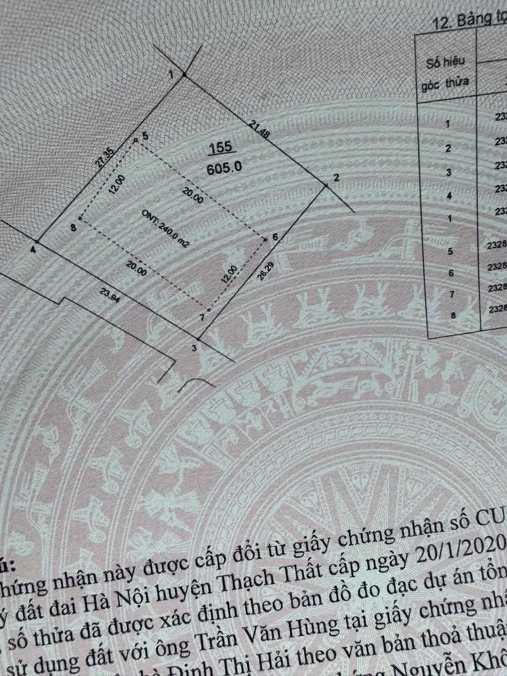 Đất vườn nghỉ dưỡng Thạch Thất 605m² giá 18.15 tỷ - Tiềm năng đầu tư lớn!