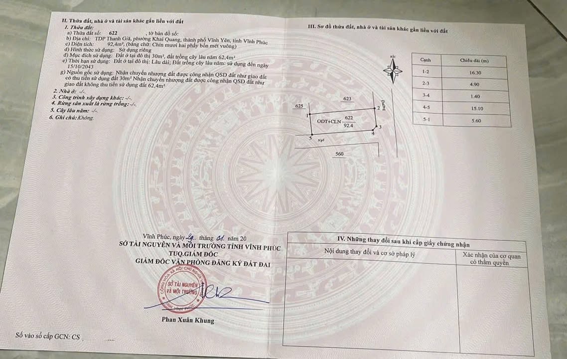 Nhà cấp 4 góc 2 mặt tiền Tôn Đức Thắng, Vĩnh Yên 92m² - Giá chỉ 2.9 tỷ!