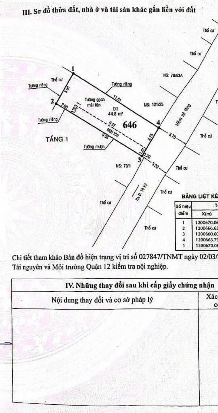 Nhà cấp 4 đường Trung Mỹ Tây 13, quận 12, 45m² giá chỉ 3.4 tỷ - Chính chủ bán gấp!