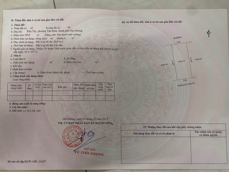 Đất nền Tân Bình, Hải Dương 60m² giá 3 tỷ - Vị trí trung tâm, tiện ích đầy đủ!