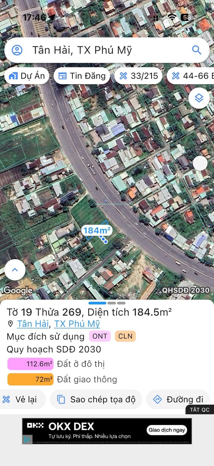 Đất mặt tiền Quốc lộ 51 Tân Hải 185m² giá 3.45 tỷ - Cơ hội đầu tư tuyệt vời!