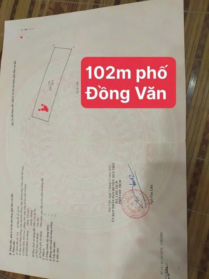 Bán FrontHouse 102m² tại Đồng Văn, Duy Tiên - Vị trí kinh doanh đỉnh cao!