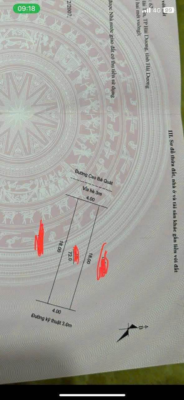 Đất nền mặt phố Cao Bá Quát, Đông Nam Cường, 72m² - Vị trí đắc địa cho kinh doanh!