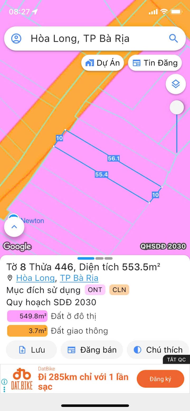 Đất mặt tiền đường Số 45, Phường Tam Long, 553m² giá 3.9 tỷ - Cơ hội đầu tư tuyệt vời!