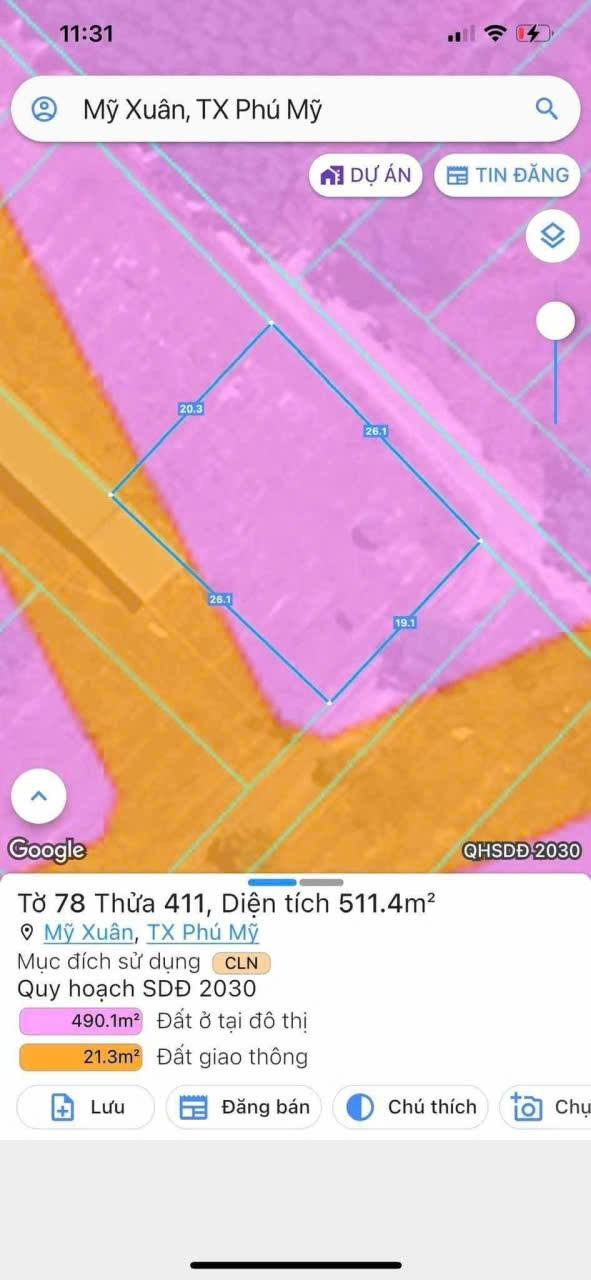 Đất nền Phú Thạnh, Mỹ Xuân 511m² giá 1.x tỷ - Đầu tư sinh lời ngay!
