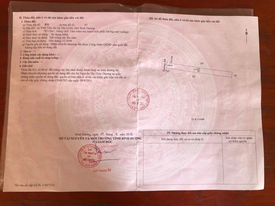 Đất nền xã Vĩnh Tân 821m² - Vị trí đắc địa gần khu công nghiệp