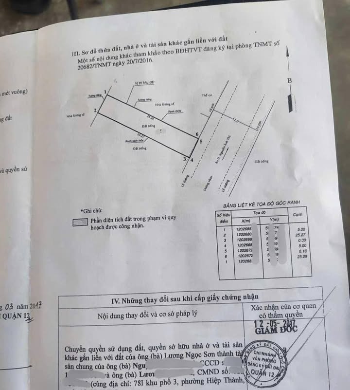 Đất mặt tiền đường Trần Thị Bảy, Hiệp Thành, Quận 12 - Diện tích 127.5m², Kinh doanh sầm uất!