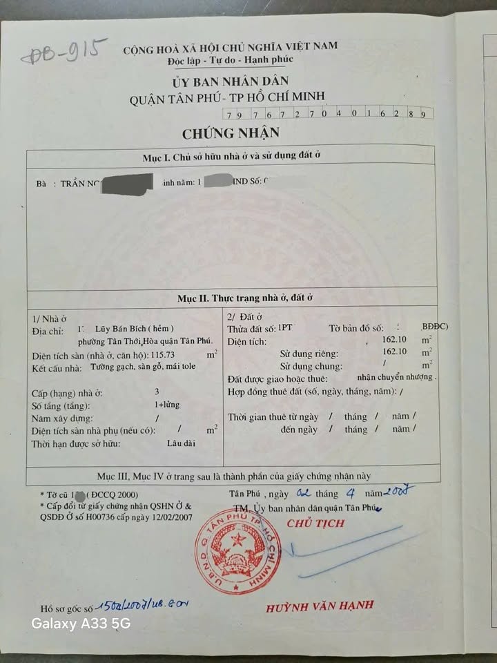 Nhà cấp 4 162m² đường Lũy Bán Bích, 6 tỷ - Cơ hội đầu tư sinh lời cao!