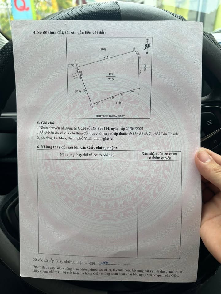 Đất chính chủ 75m² phường Lê Mao, Vinh - Giá chỉ 2.9 tỷ - Đầu tư sinh lời ngay!