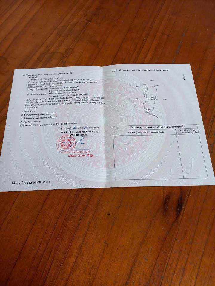 Đất thổ cư khu phố 10 Kim Đức 300m² giá 2.6 tỷ - Đầu tư sinh lời bền vững!