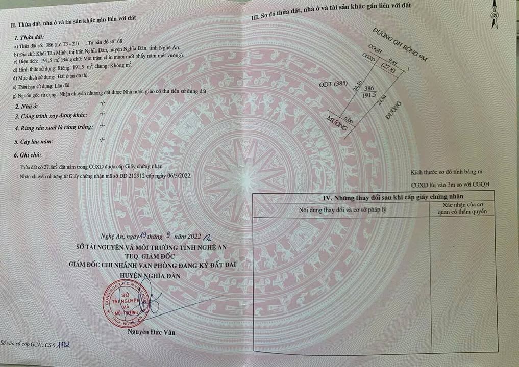 Đất nền Tân Minh, Nghĩa Đàn 191m² giá chỉ 1 tỷ - Đầu tư sinh lời ngay!