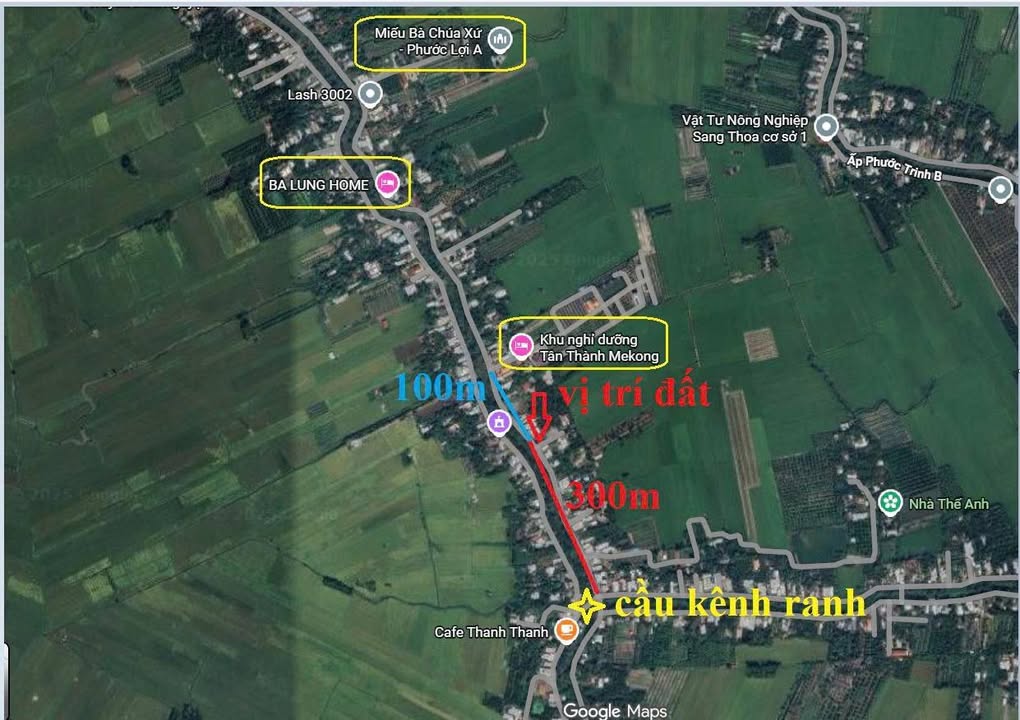 Đất nền 2 mặt tiền Long Hồ 259,9m² giá 1,15 tỷ - Sổ hồng riêng sang tên ngay!