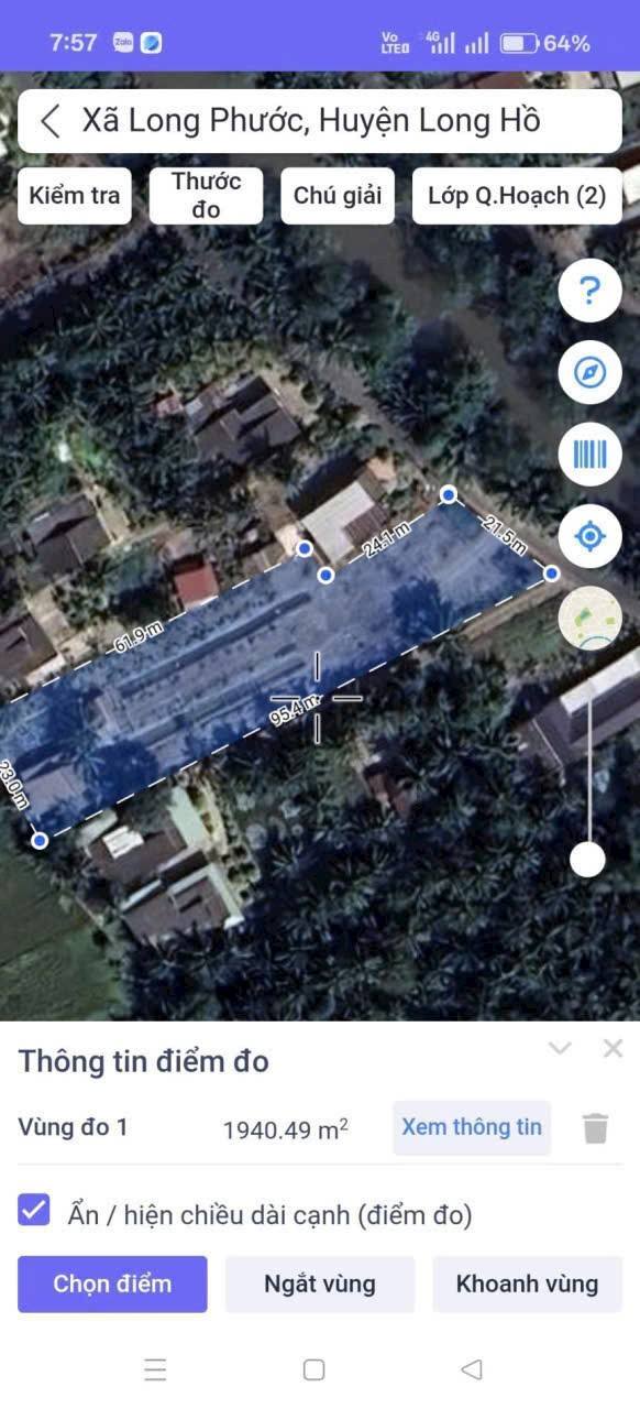 Đất nền Long Phước, Long Hồ 1826m² chỉ 2,8 triệu/m² - Cơ hội đầu tư tuyệt vời!