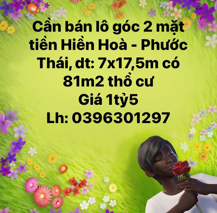 Đất nền 2 mặt tiền Phước Thái, Long Thành 81m² giá 1,5 tỷ - Cơ hội đầu tư hấp dẫn!