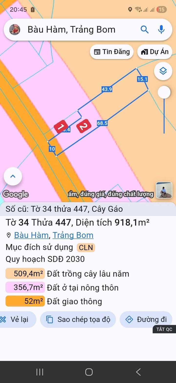 Đất nền Cây Gáo Trảng Bom 1020m² giá 2.4 tỷ - Sổ đỏ chính chủ, đầu tư sinh lời!