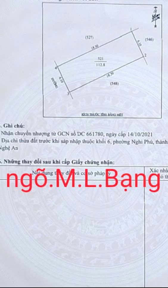 Đất nền Nghi Phú, Vinh 113m² giá tốt - Nằm gần chợ và trung tâm hành chính!