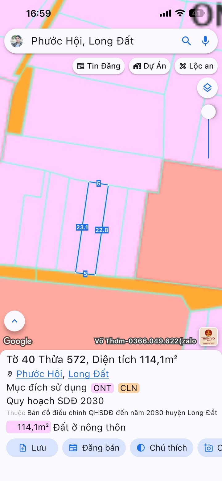 Đất nền Phước Hội Đất Đỏ 114m² giá 1.3 tỷ - Vị trí vàng gần biển!