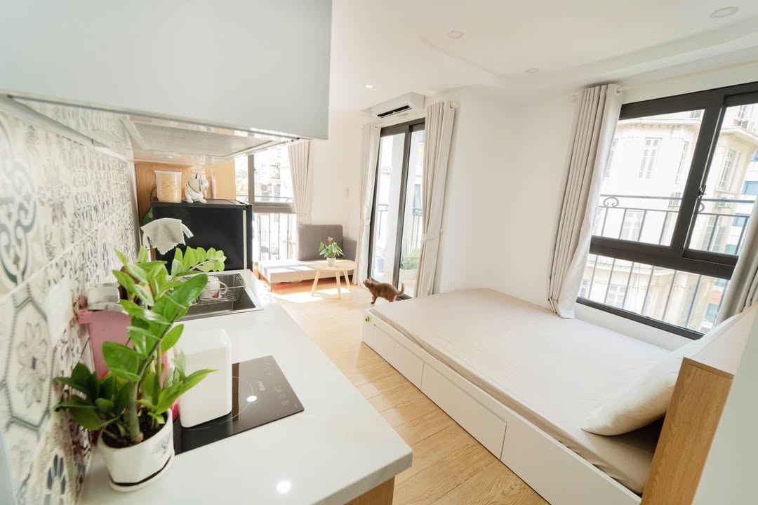 Studio cho thuê tại Ngõ 34 Hoàng Cầu, Đống Đa 29m² - Tòa mới có thang máy, đầy đủ nội thất!