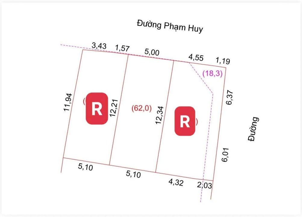Đất nền mặt đường Phạm Huy, Vinh Hưng 62m² giá 4 tỷ - Đầu tư sinh lời ngay!