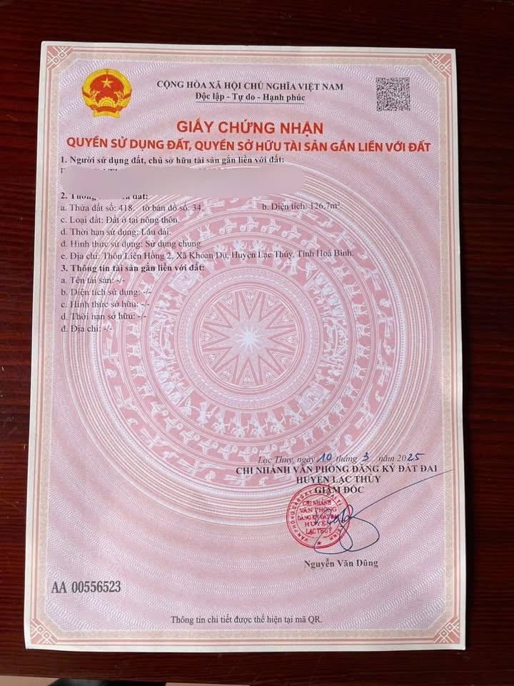 Lô Đất Vàng Ngã Ba Khoan Dụ, Hòa Bình 1235m² - Cơ Hội Đầu Tư Sinh Lời Lý Tưởng!