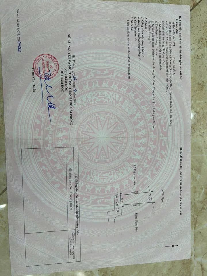 Đất thổ cư Dương Quan 67m² giá chỉ 1 tỷ - Cơ hội đầu tư hấp dẫn!