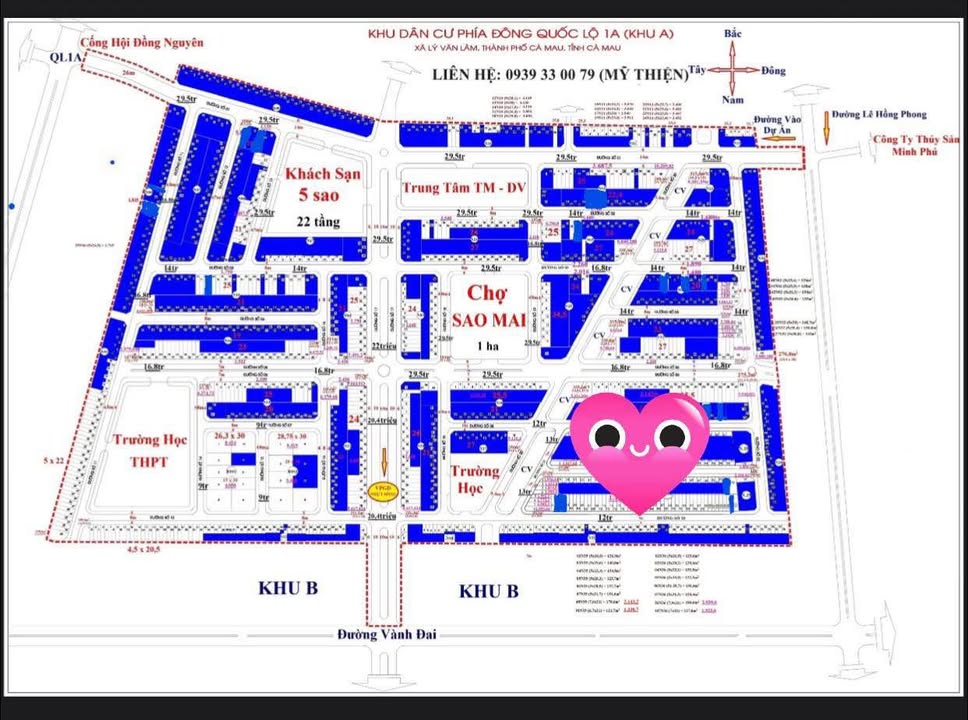 Bán cặp nền đường Lý Văn Lâm, KĐT Sao Mai Nhựt Hồng 94m² giá 2 tỷ - Cơ hội đầu tư tốt!