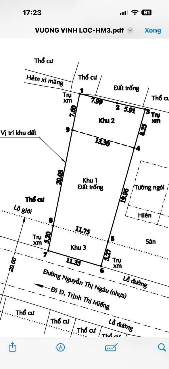 Đất mặt tiền Nguyễn Thị Ngâu, Hóc Môn 372m² giá 15 tỷ - Đầu tư sinh lời ngay!