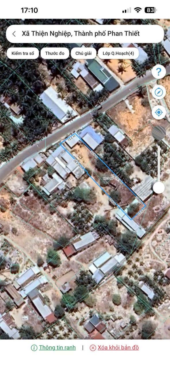 Đất nền Thiện Nghiệp, Phan Thiết 1065m² giá 3 tỷ - Mặt tiền 14m, thuận lợi đầu tư!