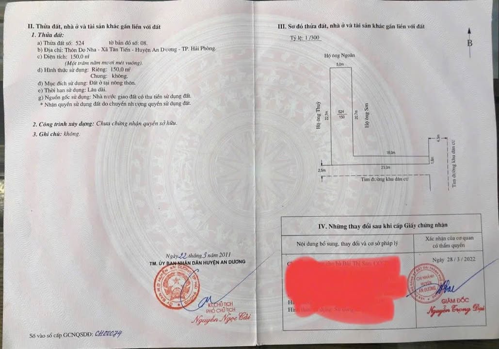 Đất nền 102,5m² mặt đường Máng, An Dương, Hải Phòng - Giá chỉ 3,65 tỷ!