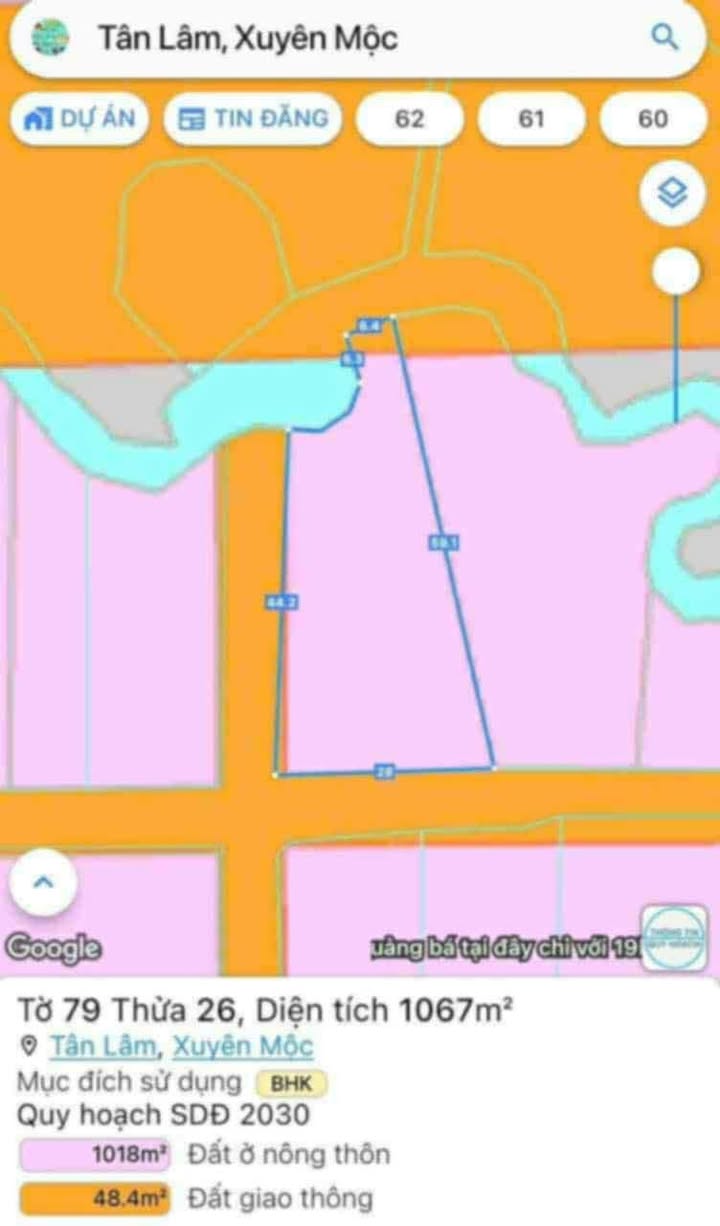 Đất nền Tân Lâm Xuyên Mộc 10000m² giá 1.28 tỷ - Sổ hồng chính chủ, vị trí giao thông thuận lợi!