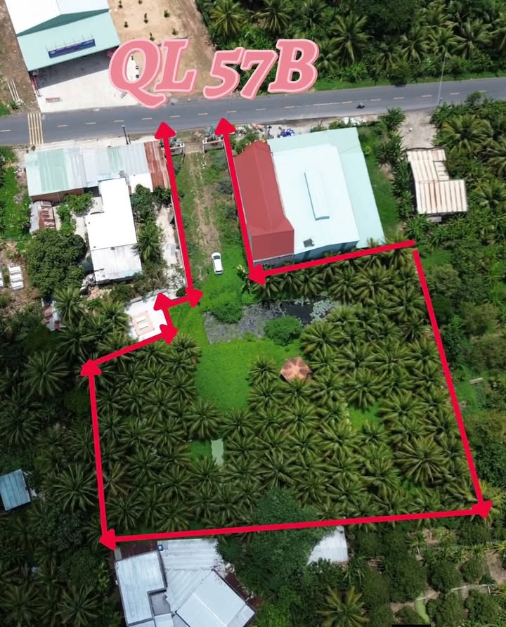 Đất mặt tiền Quốc lộ 57B, Châu Thành, Bến Tre 3320m² - Giá tốt, thương lượng ngay!