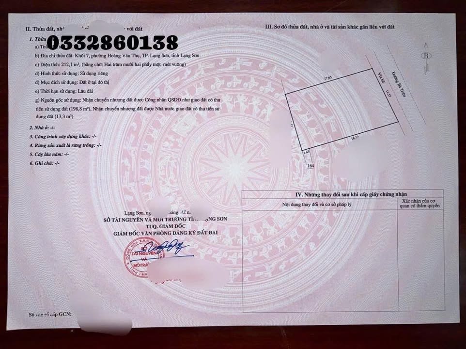 Bán Đất Tặng Nhà Cấp 4 Mặt Đường Bà Triệu Lạng Sơn 212.1m² giá 17 tỷ - Vị trí kinh doanh đắc địa!