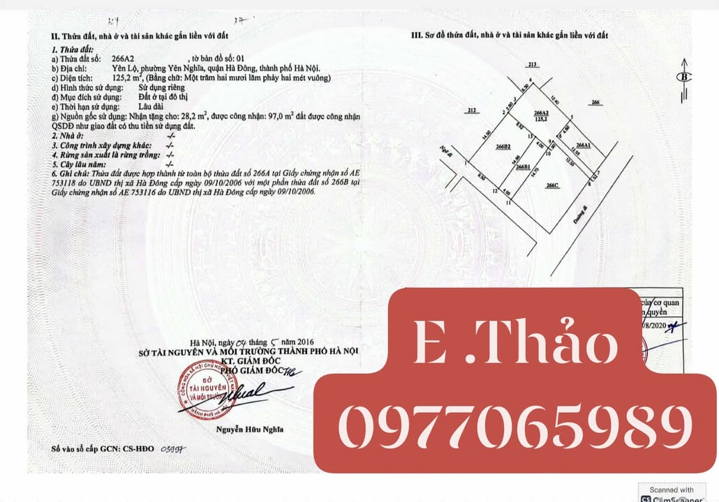 Đất nền Yên Nghĩa, Hà Đông 125,2m² giá 10 tỷ - Phù hợp xây dựng nhà ở