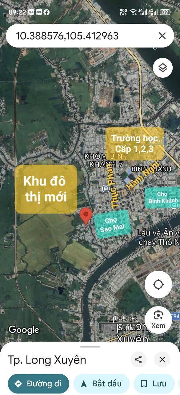 Bán đất nền 146m² mặt tiền đường Thông Lưu, Bình Khánh - Giá chỉ 1 tỷ!