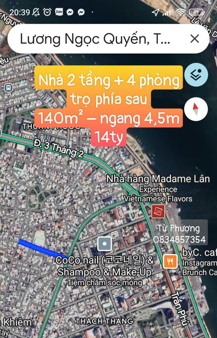 Nhà mặt tiền chợ Đống Đa, Hải Châu 140m² - Kinh doanh đỉnh cao!