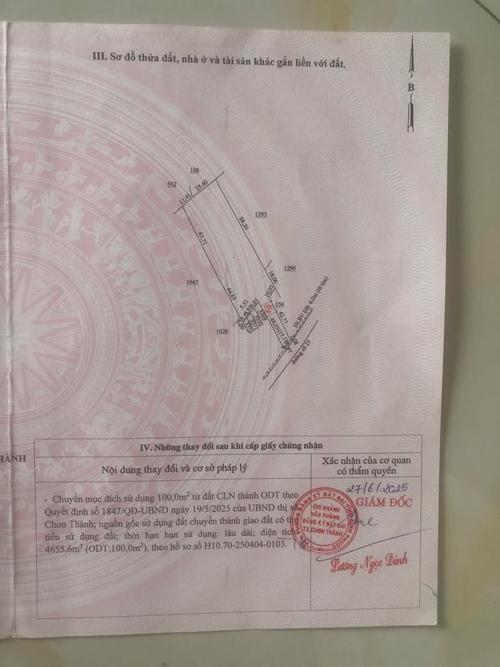 Đất nền Minh Hưng, Chơn Thành 3600m² giá 4 tỷ - Sổ đỏ chính chủ!