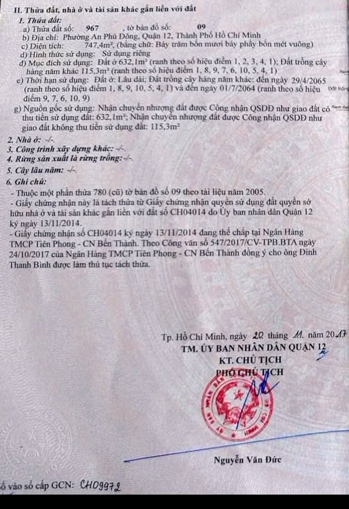 Đất ở An Phú Đông, Quận 12, diện tích 747m², giá 17.8 tỷ - Cơ hội đầu tư tuyệt vời!