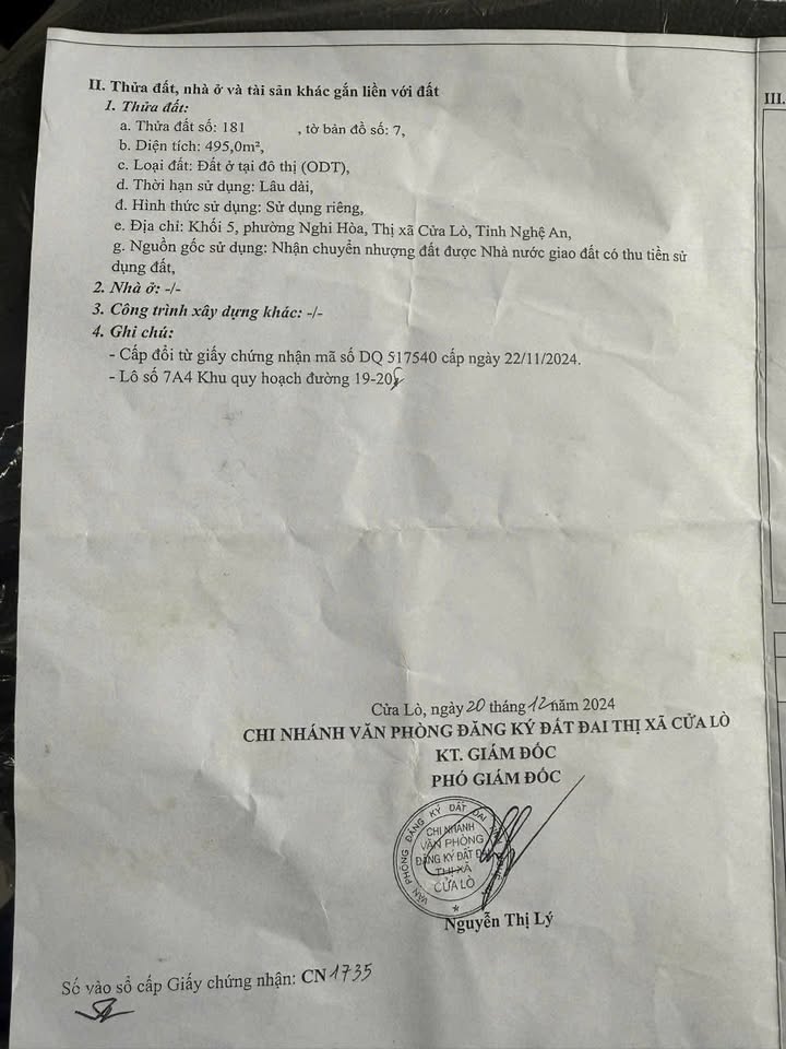 Đất nền phường Nghi Hòa, Cửa Lò 495m² giá 16 tỷ - Vị trí đắc địa gần cáp treo Vin